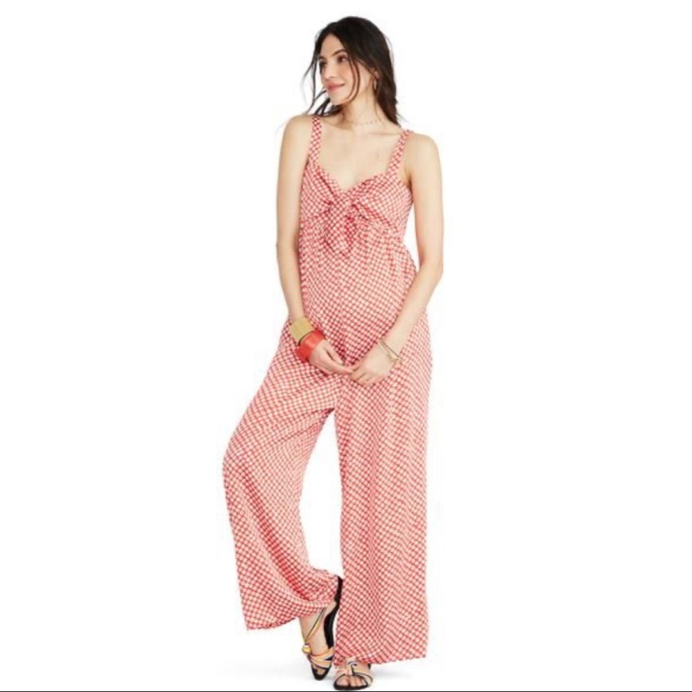 Hatch Maternity Scarlet Jumpsuit in Jasmine Red size 0